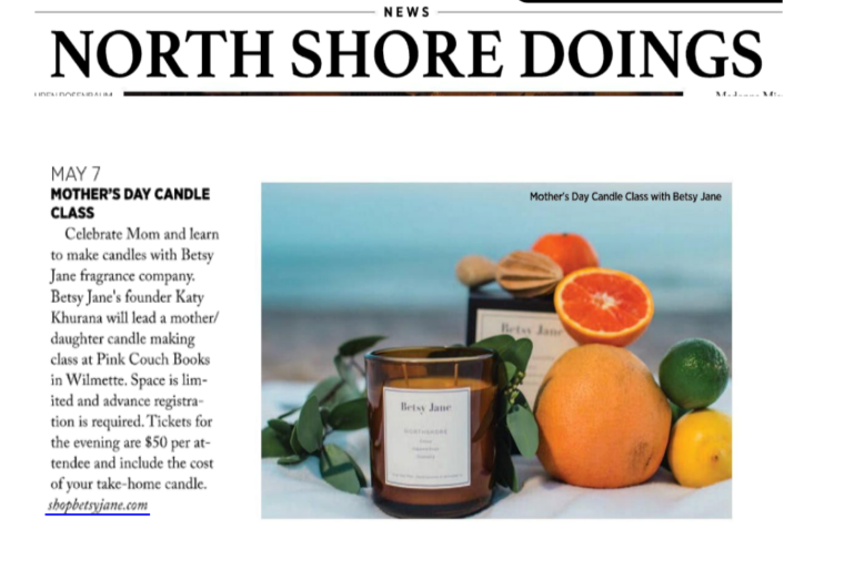 Mother's Day candle making workshop featured in North Shore Weekend